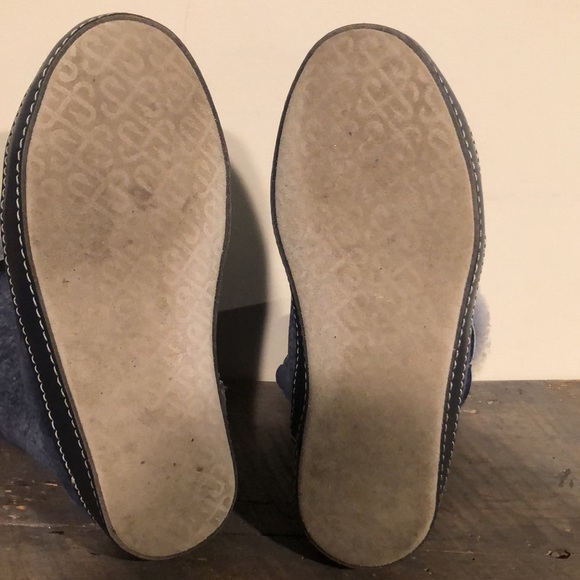 Ross & Snow Gemma Shearling  Stonewashed suede leather bootie slippers - Picture 7 of 16